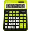 Eleven ELEVEN Calculator Juodas biuro skaičiuotuvas CDC120BKGN balti ir žali klavišai ir žalias rėmelis aplink ekraną