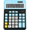 Eleven ELEVEN Calculator Juodas biuro skaičiuotuvas CDC120BKCY balti ir šviesiai mėlyni klavišai ir šviesiai mėlynas rėmelis aplink ekraną