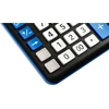 Eleven ELEVEN Calculator Juodas biuro skaičiuotuvas CDC120BKNV balti ir mėlyni klavišai ir mėlynas rėmelis aplink ekraną