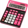 Eleven ELEVEN Calculator Juodas biuro skaičiuotuvas CDC120BKRD balti ir rožiniai klavišai ir rožinis rėmelis aplink ekraną