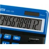 Eleven ELEVEN Calculator Juodas biuro skaičiuotuvas CDC120BKNV balti ir mėlyni klavišai ir mėlynas rėmelis aplink ekraną