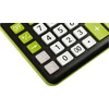 Eleven ELEVEN Calculator Juodas biuro skaičiuotuvas CDC120BKGN balti ir žali klavišai ir žalias rėmelis aplink ekraną
