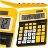 Eleven ELEVEN Calculator Juodas biuro skaičiuotuvas CDC120BKOR balti ir oranžiniai klavišai ir oranžinis rėmelis aplink ekraną