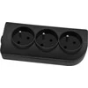 Elgotech Oem Prailginimo lizdas x 3 su įžeminimu juodas GN-30-2