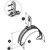 Elko-Bis G5 gązarum universali rankena su sraigtais 65x200- 390mm galvanizuota