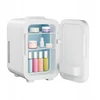 ELLE 8L mini fridge with LED make-up mirror, baltas