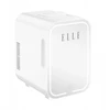 ELLE 8L mini fridge with LED make-up mirror, baltas