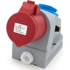 N101/4 Fiksuotas maitinimo lizdas kombinuotas 32A/4P + GS 230V + saugiklio apsauga, ELS Elektrotechnika, N101/4