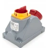 N001TRG Fiksuotas maitinimo lizdas kombinuotas 32A/5P + pagrindinis jungiklis, ELS Elektrotechnika, N001TRG