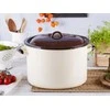 Altom Design Emalia Silesia Rybnik Didelis emaliuotas puodas Silesia Rybnik kremas 16,6 l
