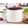 Altom Design Enamel puodas su dangčiu 14,2 L; 28 cm cream/dark centre
