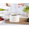 Altom Design Emaliuotas tiesus puodas, 2,2 l; skersmuo 16 cm; aukštis 12 cm, kreminės spalvos