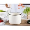 Altom Design Emaliuotas tiesus puodas, 4,4 l; skersmuo 20 cm; aukštis 1,5 cm, kreminės spalvos