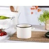 Altom Design Enamelled straight puodas, 1,5 L; diameter 14 cm; height 11 cm, cream