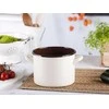 Emalia Silesia Rybnik Straight puodas 3,3l dia.18cm h.14cm cream/inside dark