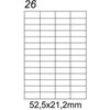 Emerson ETIKETĖ A4 52.5X21.1MM 100 ARK (ETA4525X212W)
