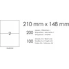 Emerson Lipnios etiketės 210x148mm EMERSON 030 QCT eta4t210x148we baltas 1000 lapų*2vnt.
