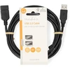 Kabelis Emos USB 2.0 A M – USB 2.0 A F 3m juoda