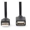 Kabelis Emos USB 2.0 A M – USB 2.0 A F 3m juoda