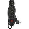 Emos Ilgiklis 4 lizdų 5.0m su įžeminimu, su jungikliu (juodas) 1.5mm²