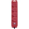 Emos Emos P14151 ilgintuvas su įžeminimu ir jungikliu, 4 lizdai, 5 m IP44 raudonas