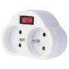 Emos Plugin 2-baltas lizdas (P0062)