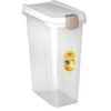 Stefanplast Talpykla naminių gyvūnėlių maistui laikyti 10kg 25L 39x24x51cm permatoma balta