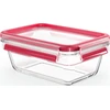 Emsa Emsa Clip&Close Glass Food Container 850 ml raudona