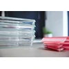 Emsa Clip&Close stiklinis maisto konteineris 0,8 L raudonas