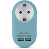 ENTAC Entac EPAG-1EE-2USB-B maitinimo kištukų adapteris F tipo Mėlyna