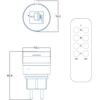 ENTAC Entac ES-2S-RC-44 maitinimo kištukų adapteris Žalia, Juoda