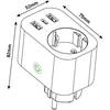 ENTAC Entac ES-SSAUSB-WIBLE adapter wtyczek zasilających Baltas