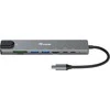 HUB USB Equip Equip Adapteris USB-C -> HDMI.GbE.3xUSB3.2 Gen1.SD/TF.PD 100W