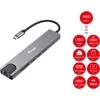 HUB USB Equip Equip Adapteris USB-C -> HDMI.GbE.3xUSB3.2 Gen1.SD/TF.PD 100W
