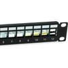 „Equip“ komutacinis skydelis 12x Cat6A 10 FTP 1HE „Keystone“ montažo programinė įranga
