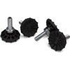 Equip kojos serverių spintoms 4 vnt. 60mm juoda