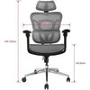Equip Ergonomiška biuro kėdė su galvūgaliu ir porankiais, gr lite, mažmeninė prekyba