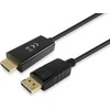 Equip aprūpinti 119390 Displayportkabel Displayport / HDMI, St/St, 2.0m, juodas