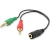 Kabelis Equip Jack 3.5mm - Jack 3.5mm x2 0.2m juoda (147941)