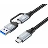 Equip Kabelis USB-C 3.2 -> C/A St/St 1.00m 20Gbps juodas