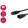 Equip Equip Kaltgeräteverl.-Kabelis IEC C14->IEC C13 St/Bu 1.80m Polybeutel