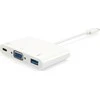 Stacja/replikator Equip USB-C - VGA + USB Baltas (133462)