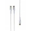 „ER Power“ išmanusis kabelio ilgintuvas – USB-C / 2 x USB-C 100 W, 1,5 m, baltas – saugumo garantija.