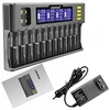 Uniwersalna Universali Universalus AA AAA baterijų įkroviklis, 12 kanalų, LCD ekranas - ER1156