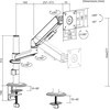 ergo office Ergo biuro monitoriaus laikiklis 17"-32" 1-10kg ER-691 B