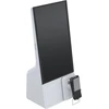 Ergonomic Solutions „SpacePole“ terminalo mokėjimo priekinė plokštė („DuraTilt“), skirta „Samsung“ 24 colių terminalui, POS plokštė, balta, metalinė, 145 mm, 63,9 mm, 184,5 mm