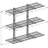 Ergosolid PG33B - Pakabinama metalinė garažo lentyna, tvirta iki 135 kg - Triguba 915x305 mm