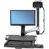 Ergotron Stilius Žiūrėti ® laikiklis Sit- Stand Combo sistema su darbo paviršiumi (45 -272-026)