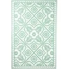 Esschert Design Lauko kilimas, žalios ir baltos spalvos, 182x122cm