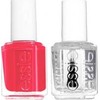 Set Essie: Nail Enamel Vegan Glossy Shine Finish Nagų lakas 72 Peach Daiquiri 13.5 ml + Nail Care - Good To Go Top Coat Nail Strengthening Lacquer, 5 ml